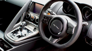 2013 Jaguar F-type V6 flat bottom steering wheel dashboard