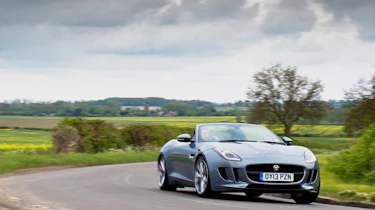 2013 Jaguar F-type V6 front cornering