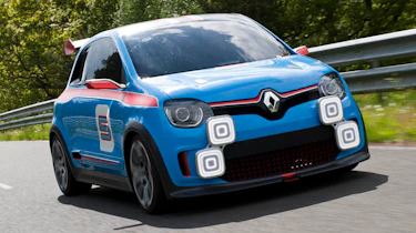 Renault TwinRun V6 hot hatch concept blue and red