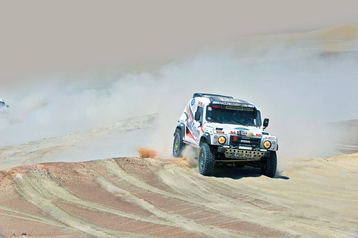 Race2Recovery Land Rover on the Dakar Rally
