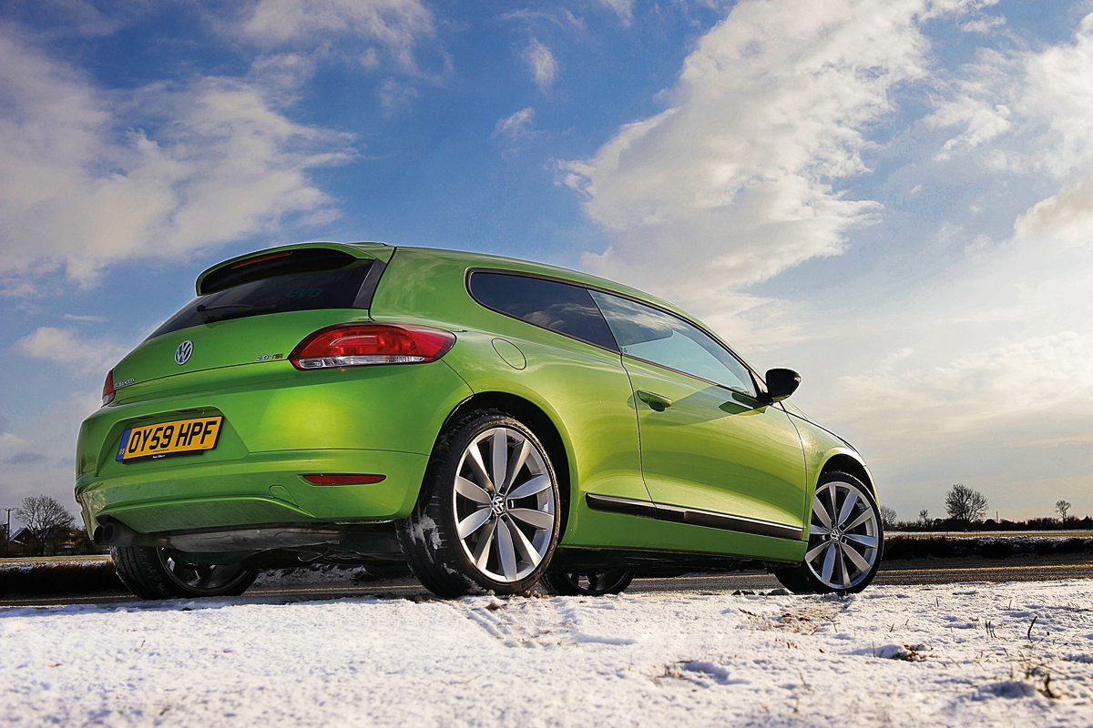 VW Scirocco rear, green