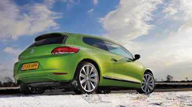 VW Scirocco rear, green