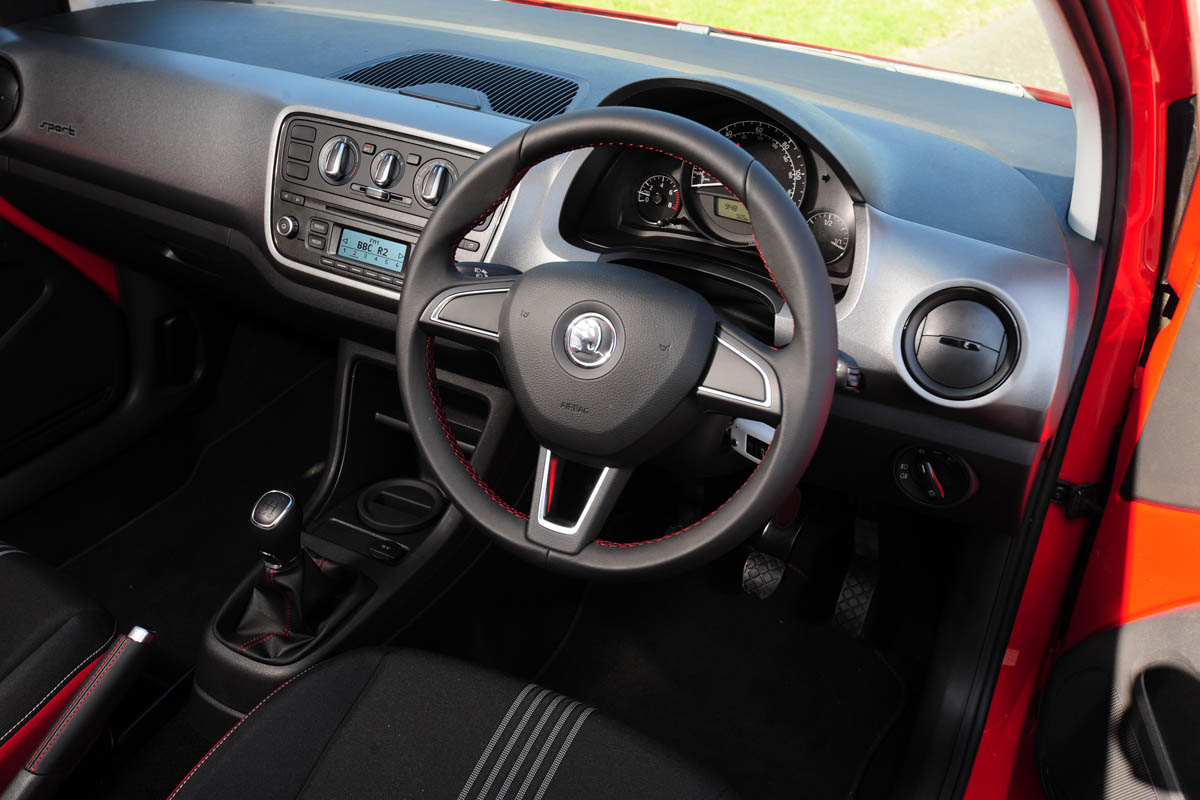 Skoda Citigo Sport interior dashboard steering wheel