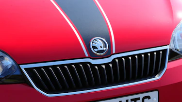 Skoda Citigo Sport red and black bonnet stripe