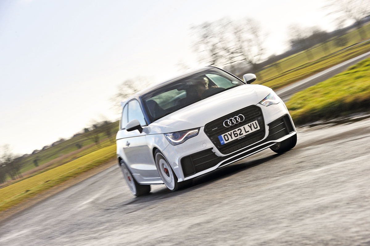 Audi A1 Quattro cornering