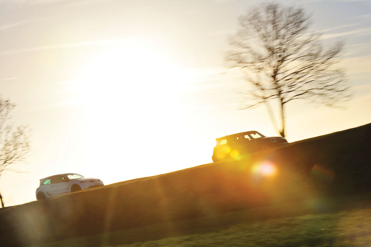 Megane and MINI GP at sunset