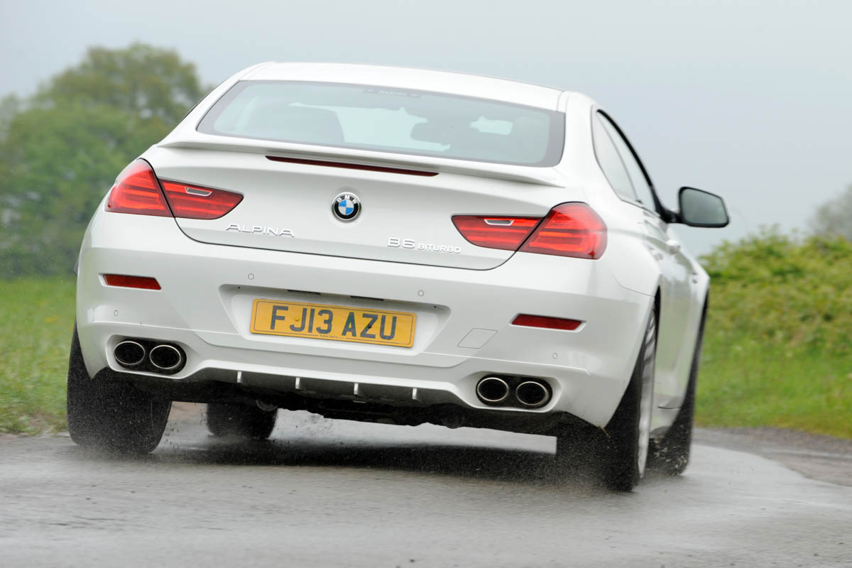 2013 Alpina B6 Bi-Turbo Coupe white rear