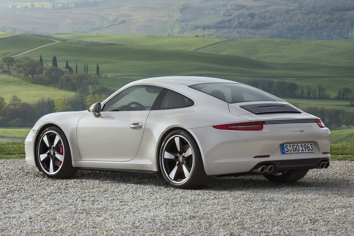 Porsche 911 50 Years Edition grey rear view