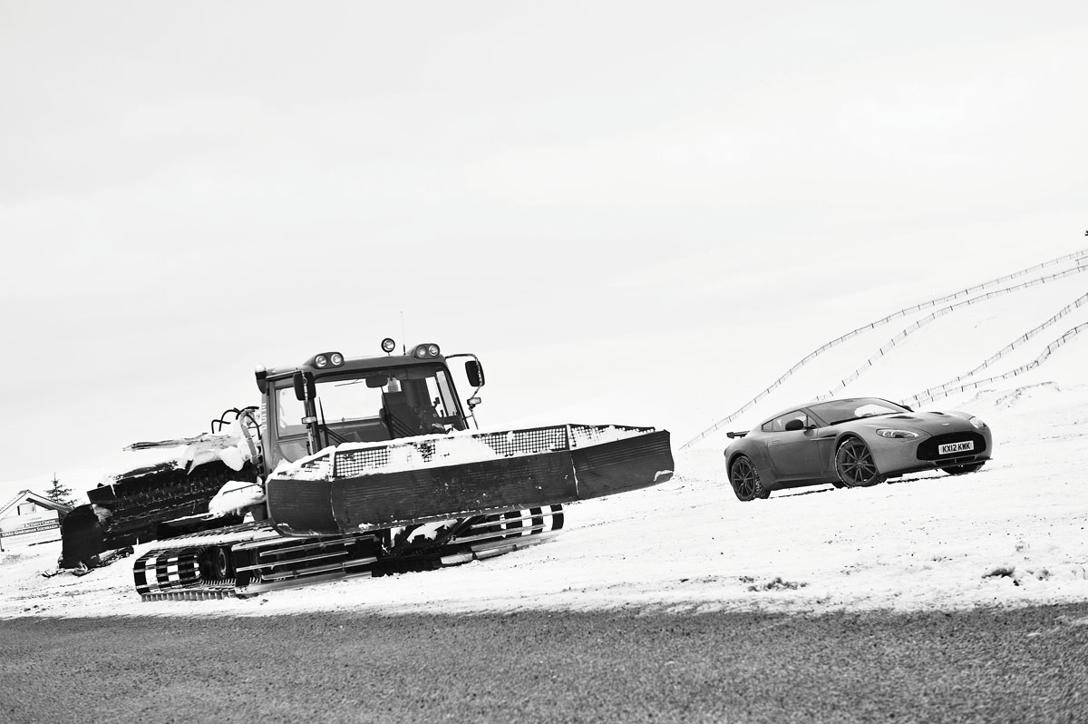 Aston Martin V12 Zagato and some farm machinery