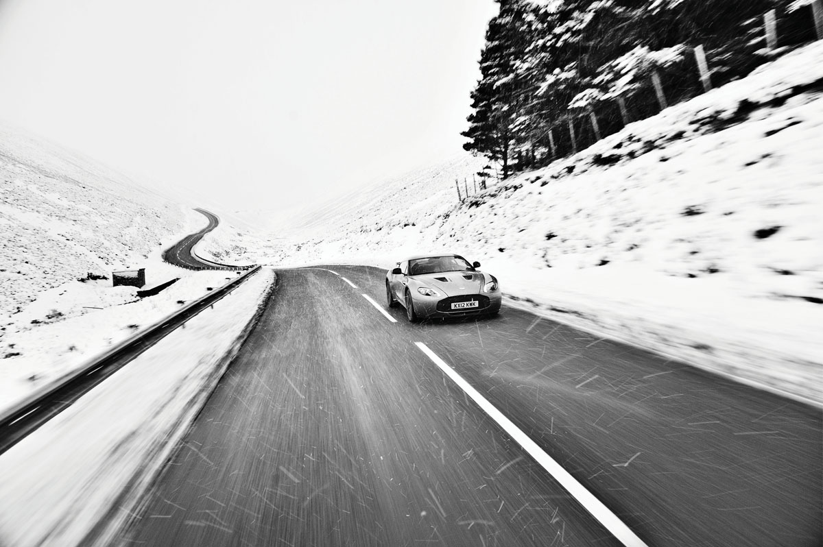 Aston Martin V12 Zagato in the highlands