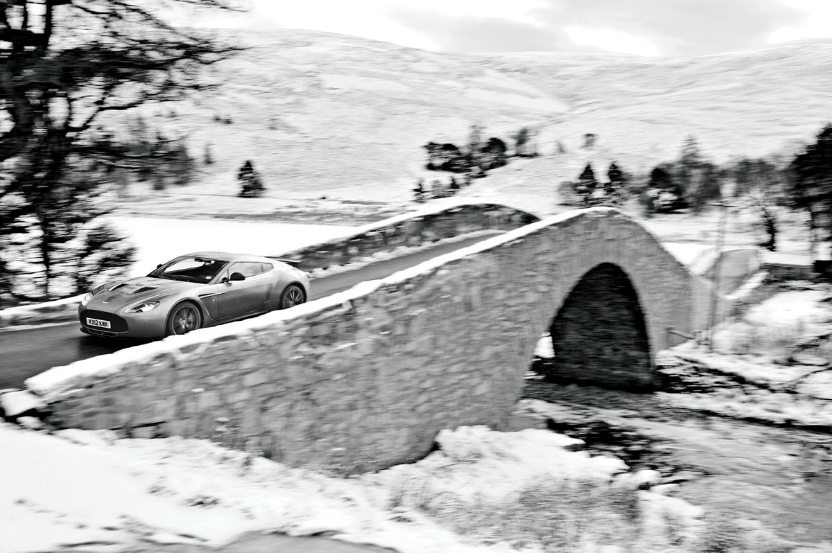 Aston Martin V12 Zagato over the bridge