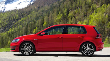 2013 Volkswagen Golf GTD red side profile