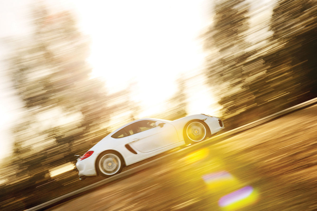 Porsche Cayman S 2013 side profile