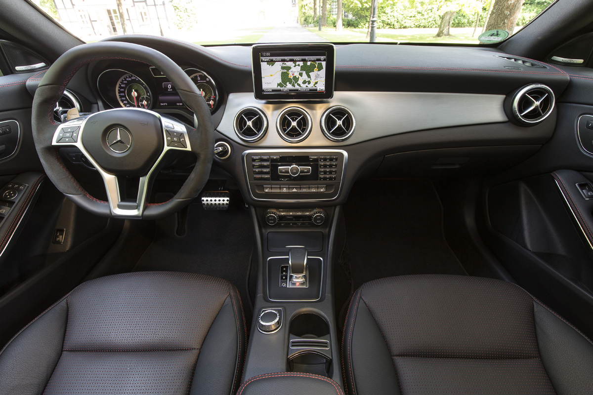2013 Mercedes CLA45 AMG interior dashboard steering wheel