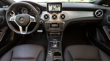 2013 Mercedes CLA45 AMG interior dashboard steering wheel