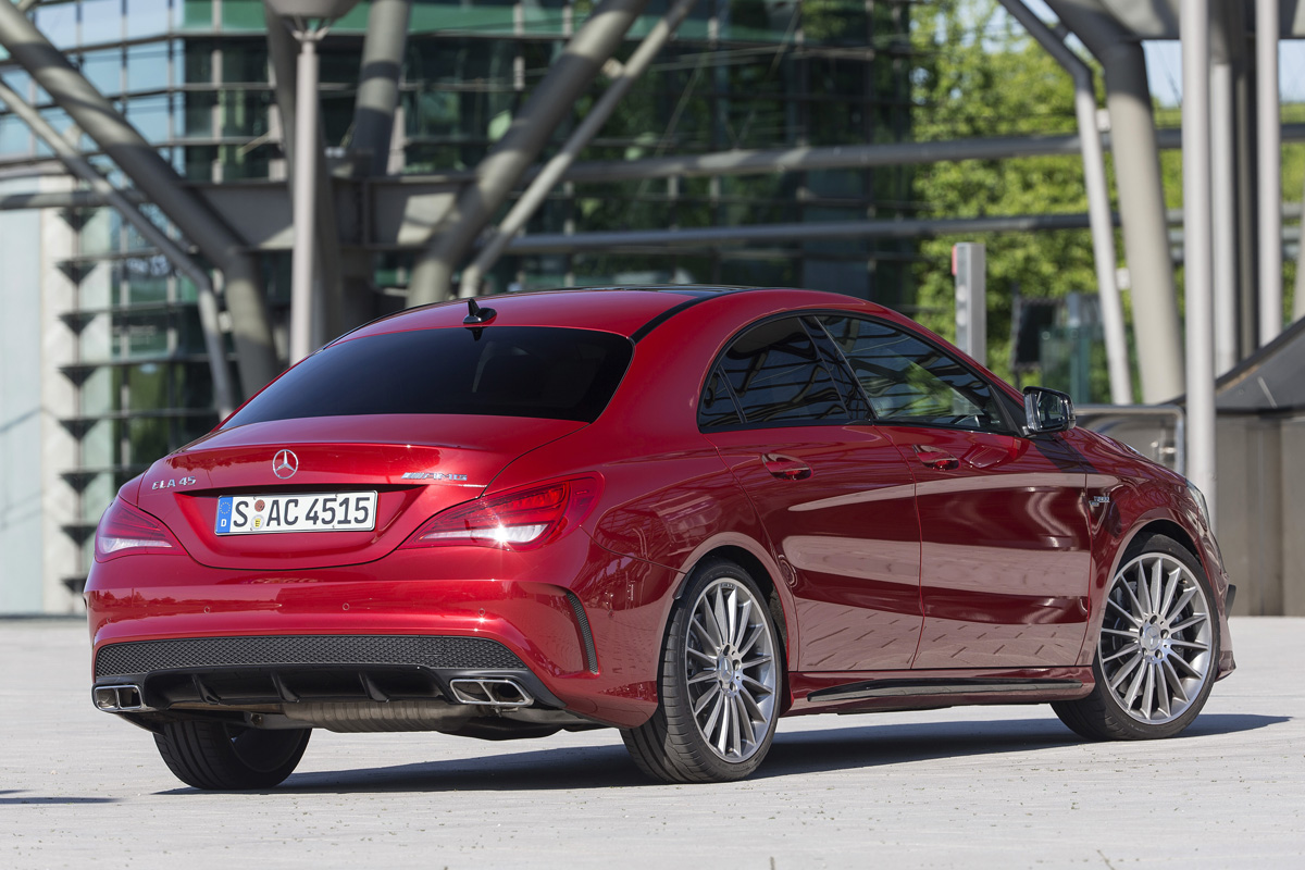 2013 Mercedes CLA45 AMG red rear