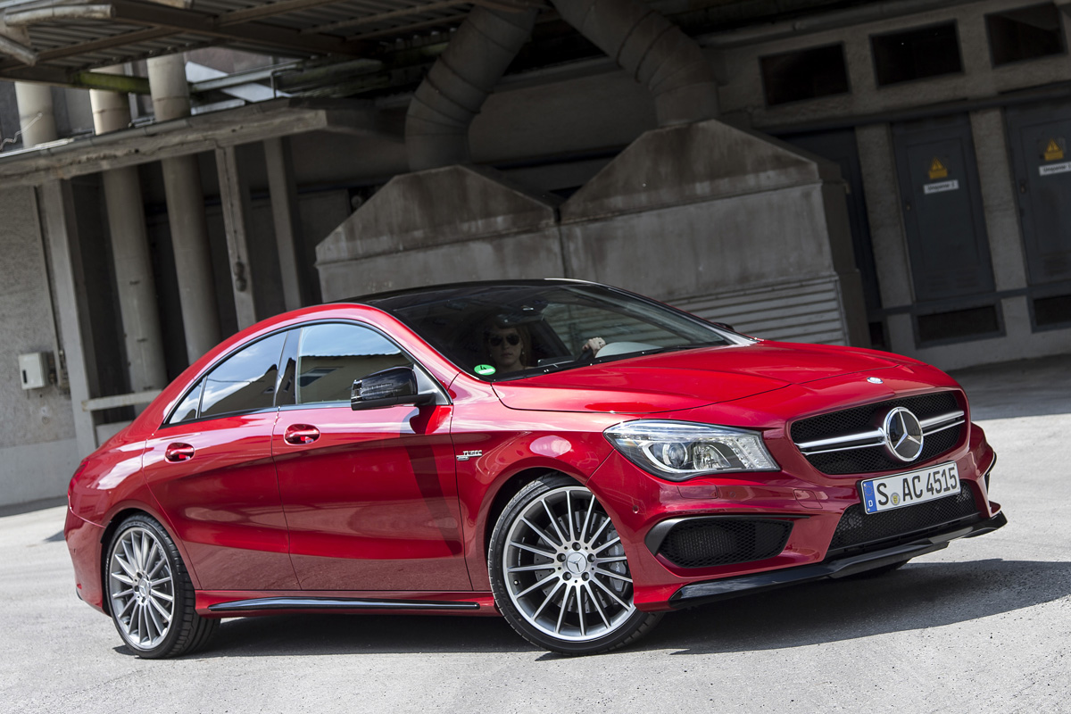 2013 Mercedes CLA45 AMG red front