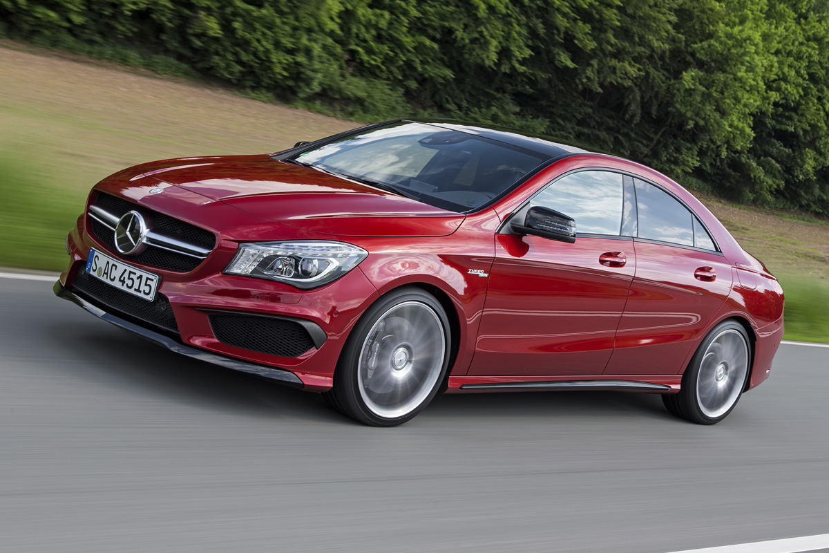 2013 Mercedes CLA45 AMG red front