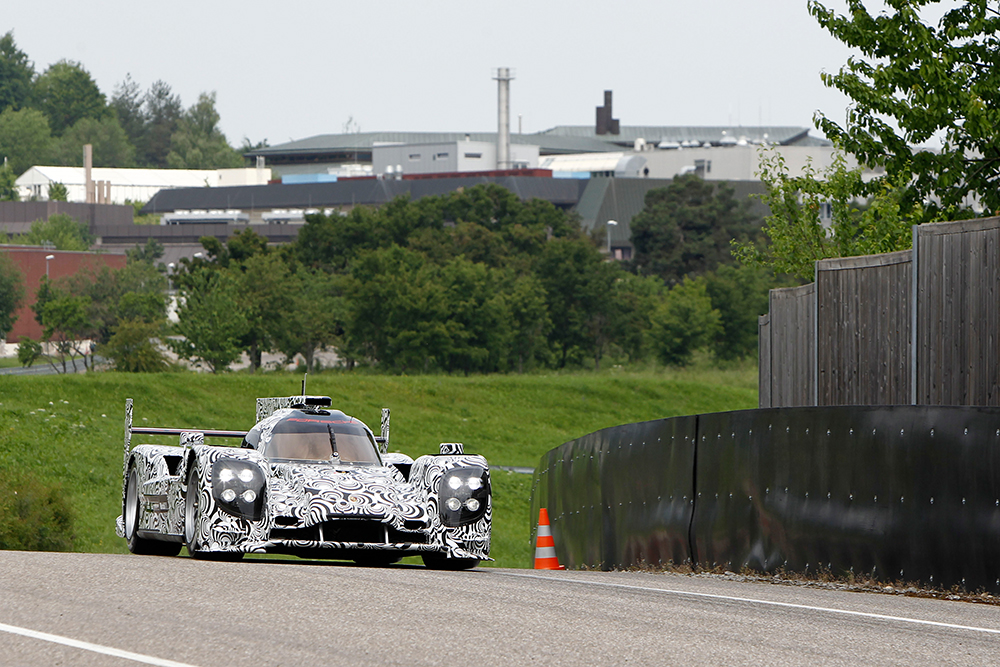 2014 Porsche LMP1 car testing Weissach