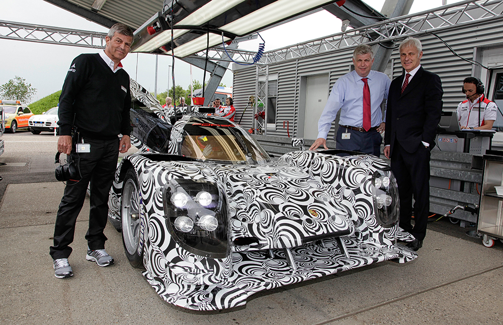 2014 Porsche LMP1 car testing Weissach