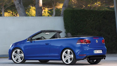 VW Golf R Cabriolet blue rear