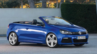 VW Golf R Cabriolet blue front