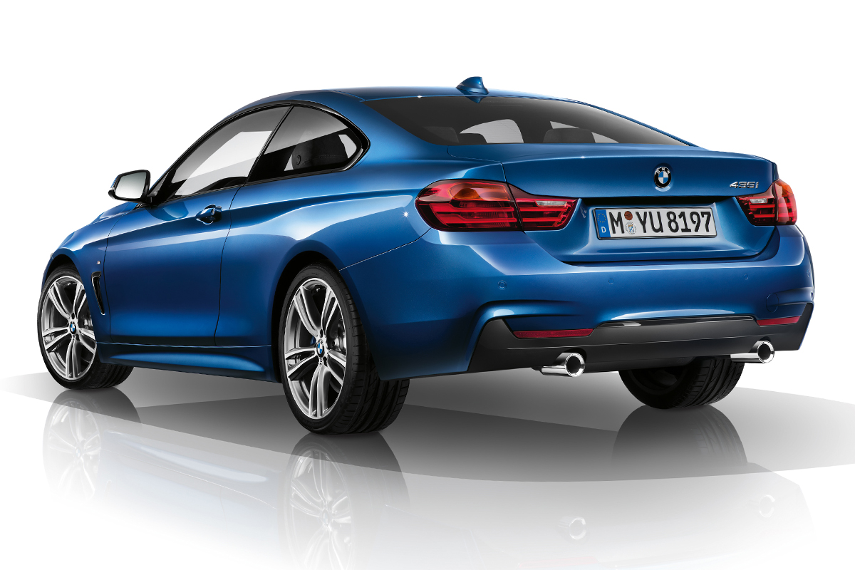 New BMW 4-series coupe M Sport rear