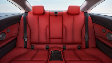 New BMW 4-series coupe rear seats red leather