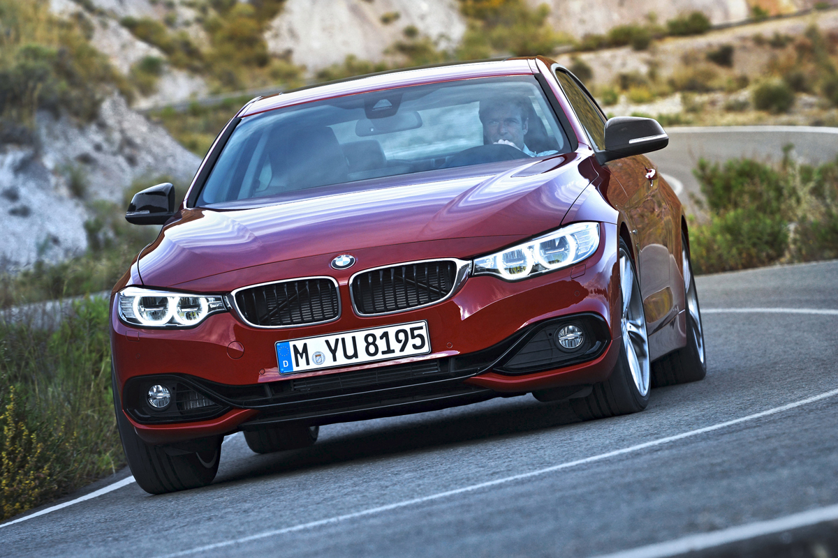 New BMW 4-series coupe red front