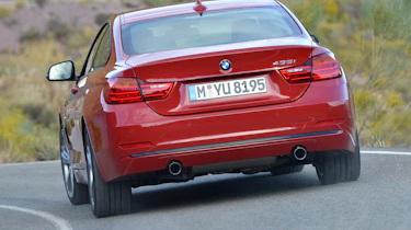 New BMW 4-series coupe red rear