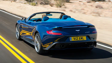 Aston Martin Vanquish Volante on the road