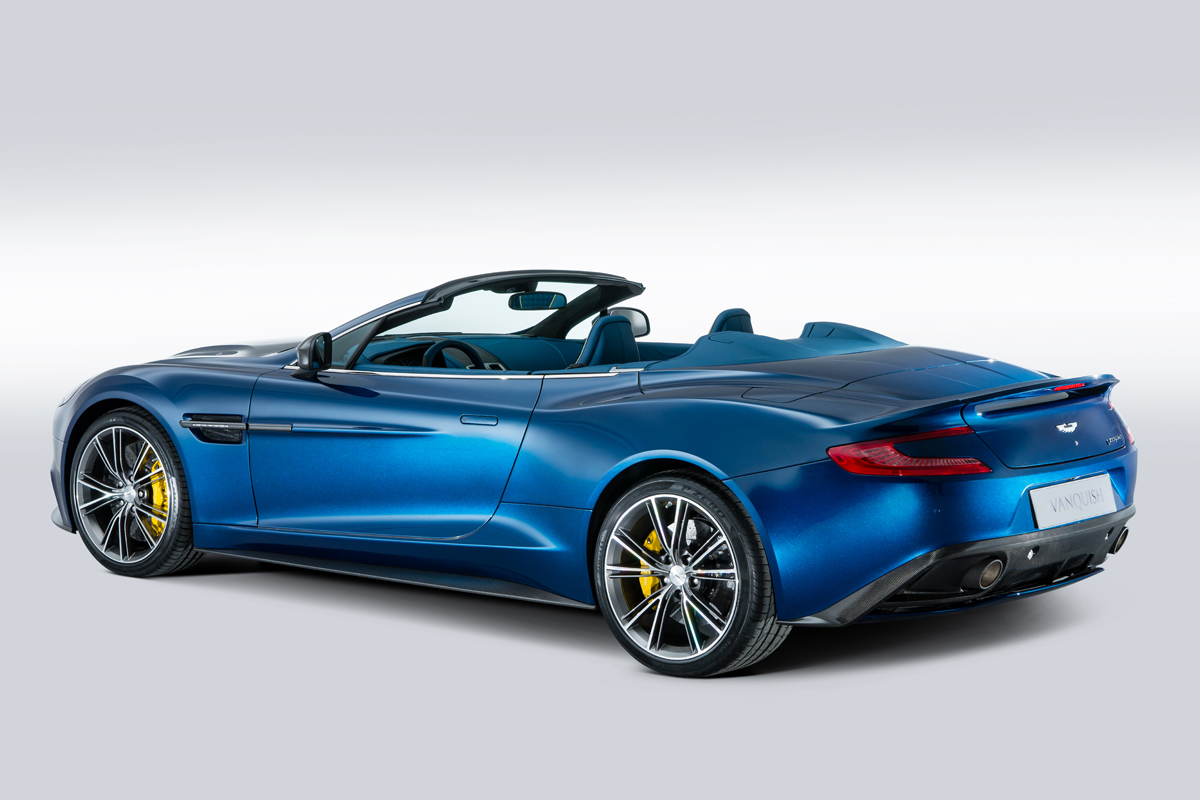Aston Martin Vanquish Volante blue