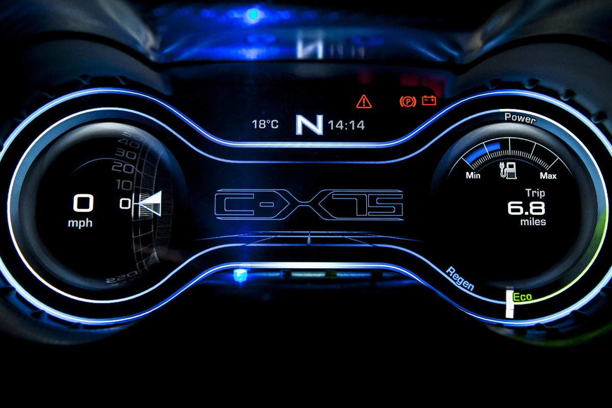2013 Jaguar C-X75 prototype dials
