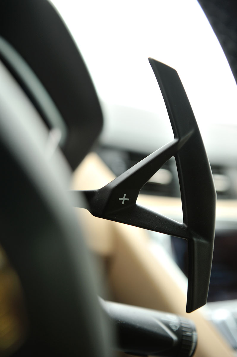 Lamborghini Aventador gear shift paddle