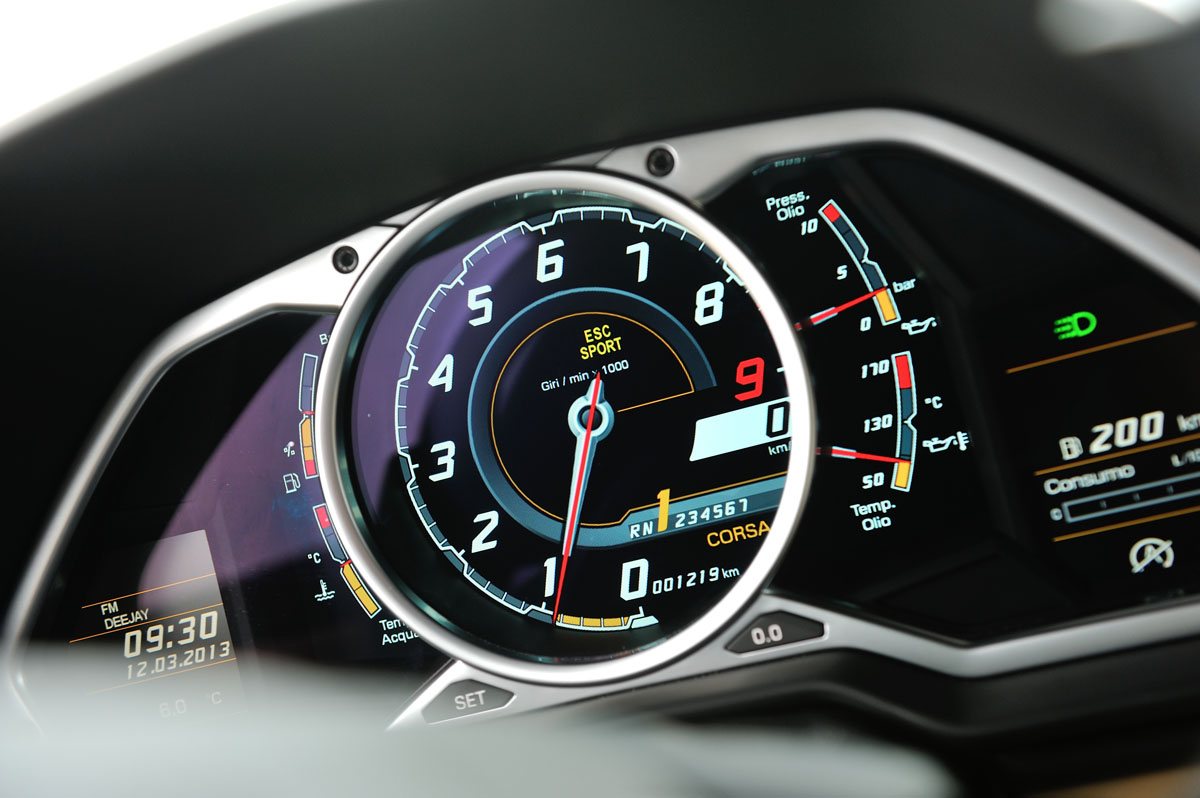 Lamborghini Aventador instrument cluster