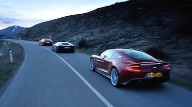 Ferrari F12 v Lamborghini Aventador and Aston Martin V12 Vanquish