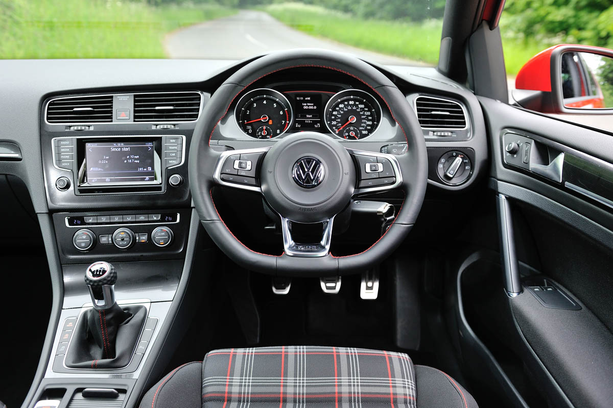 2013 VW Golf GTI mk7 interior dashboard steering wheel dials