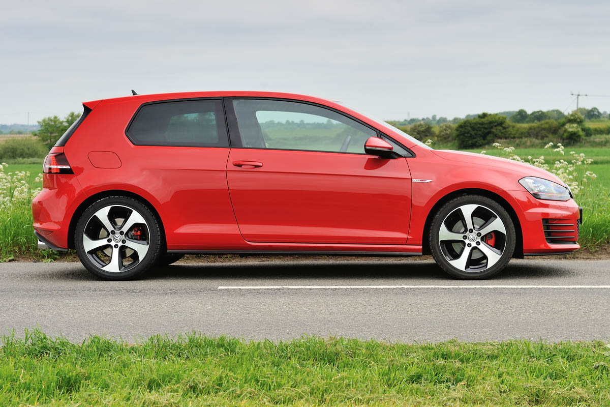 2013 VW Golf GTI mk7 red side profile