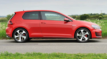 2013 VW Golf GTI mk7 red side profile