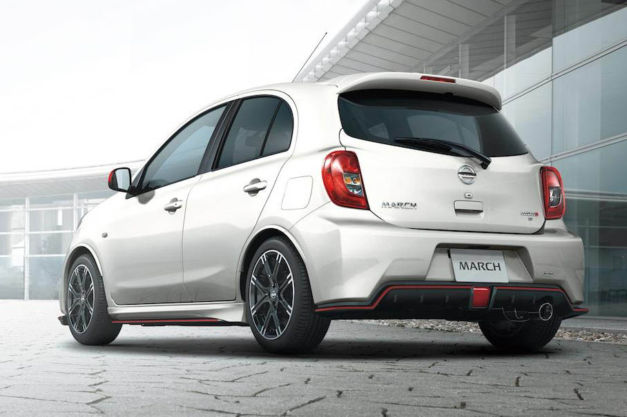 Nissan March Nismo white rear