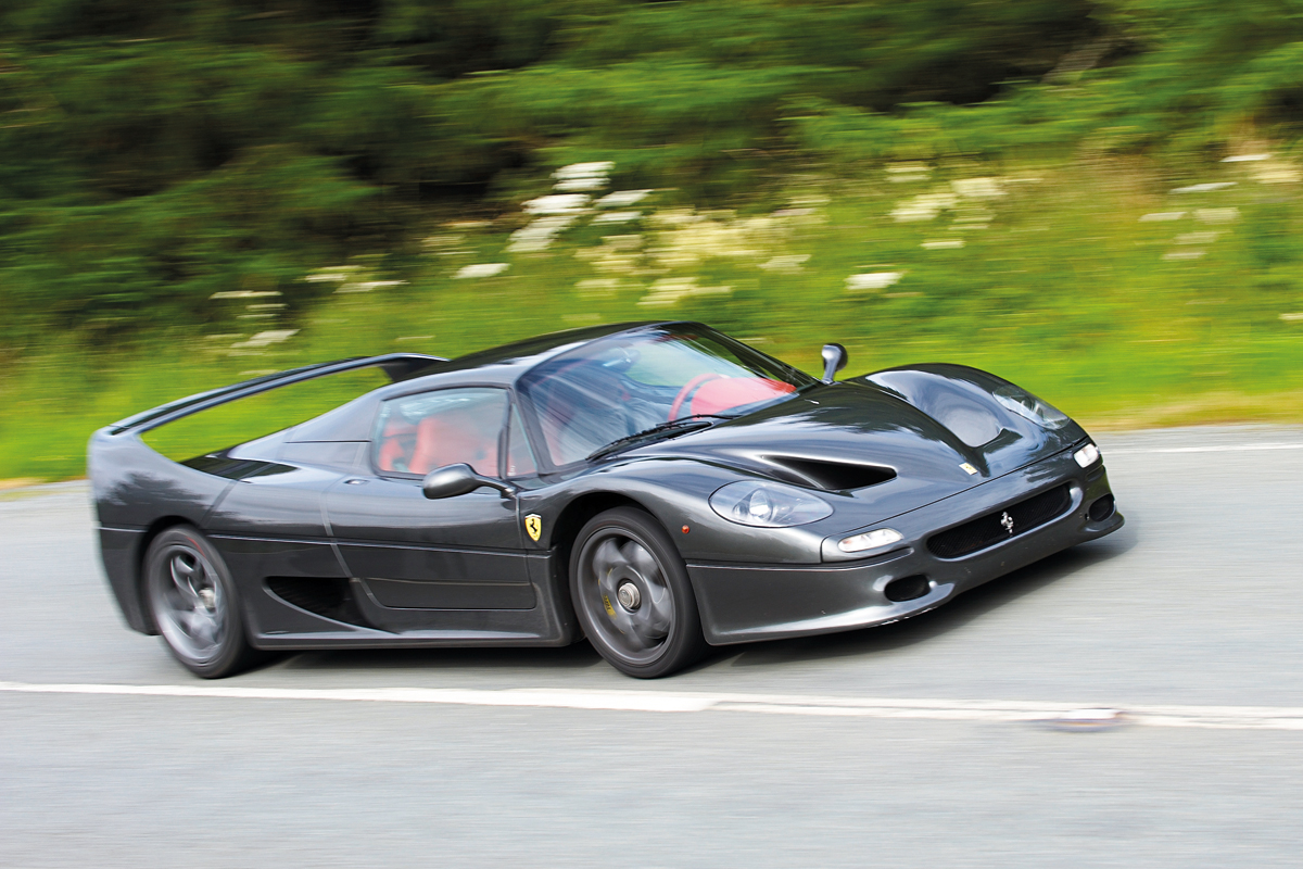 Ferrari F50 front, dark grey with red interior