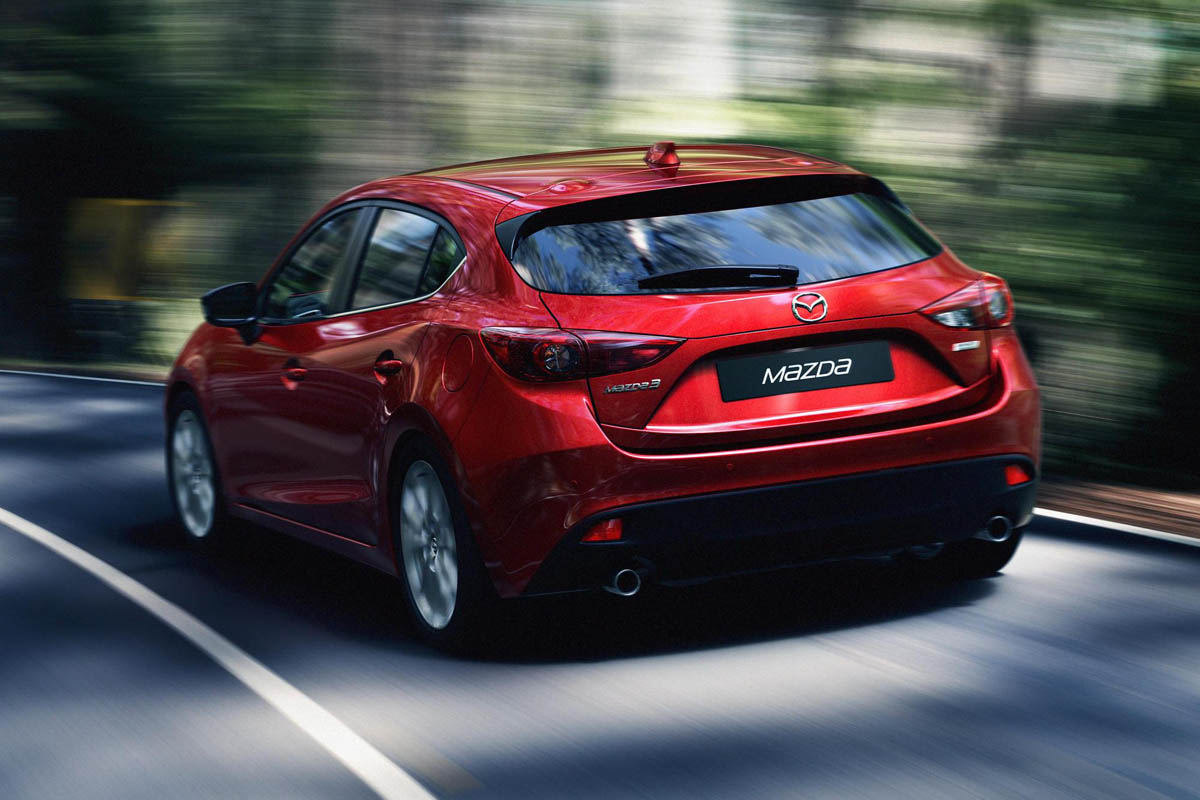 New Mazda 3 red rear