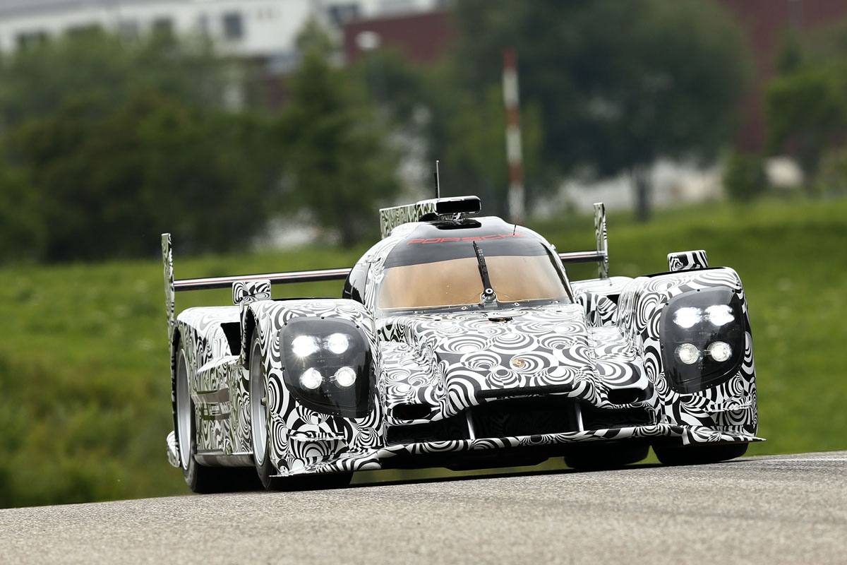 2014 Porsche LMP1 car testing Weissach
