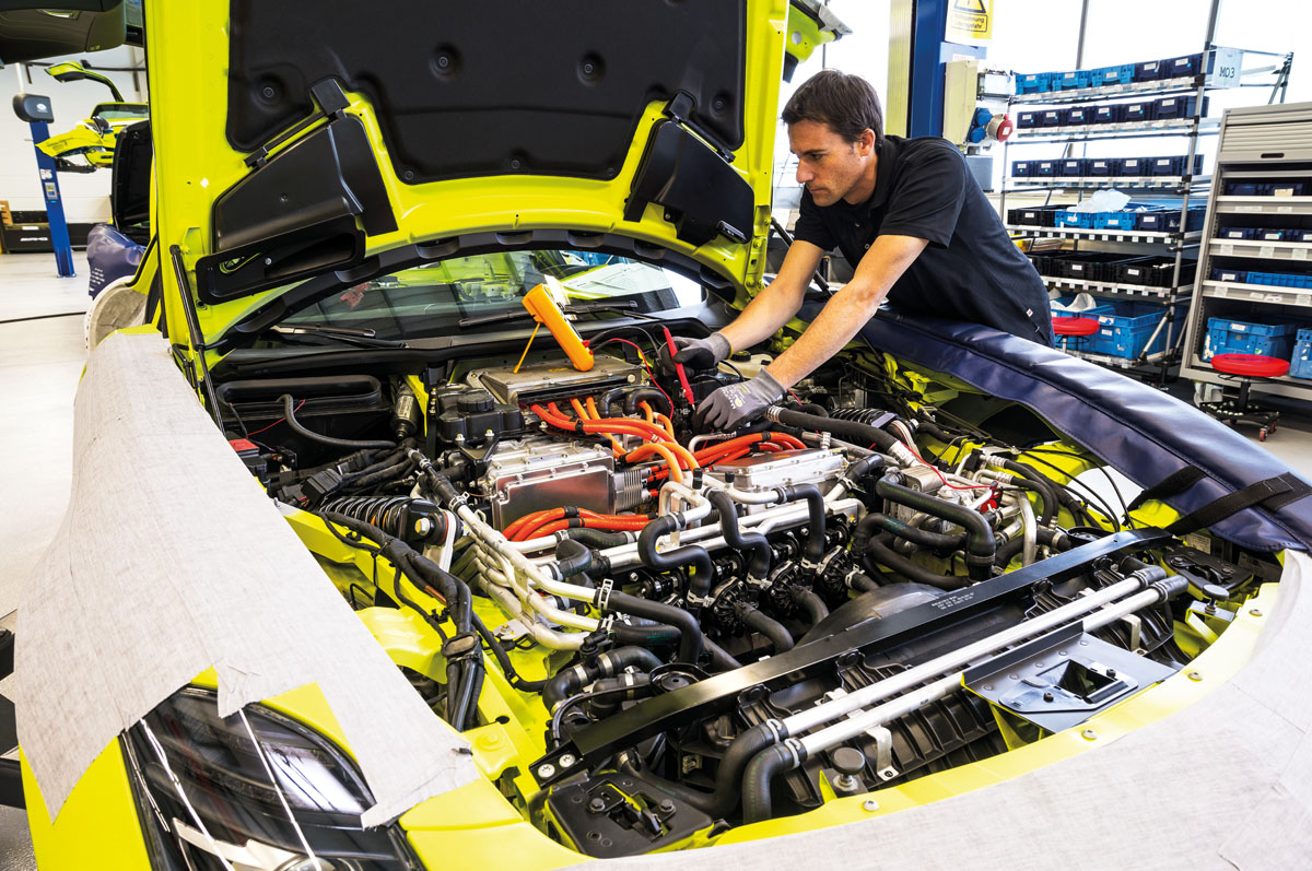 Mercedes SLS AMG Electric Drive and its many cooling pipes