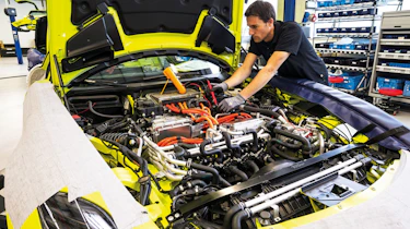 Mercedes SLS AMG Electric Drive and its many cooling pipes