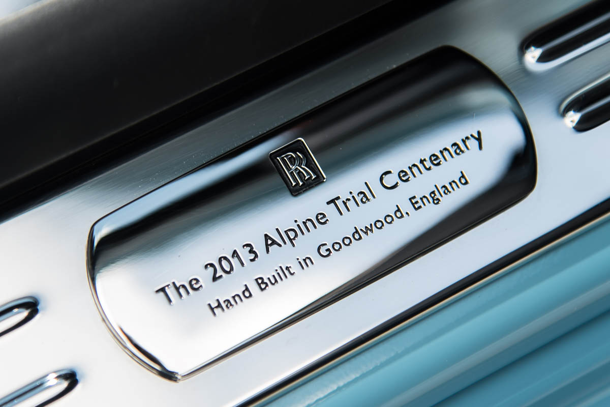 2014 Rolls-Royce Ghost Alpine Trial Centenary Collection plaque