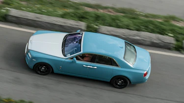 2014 Rolls-Royce Ghost Alpine Trial Centenary Collection blue silver bonnet