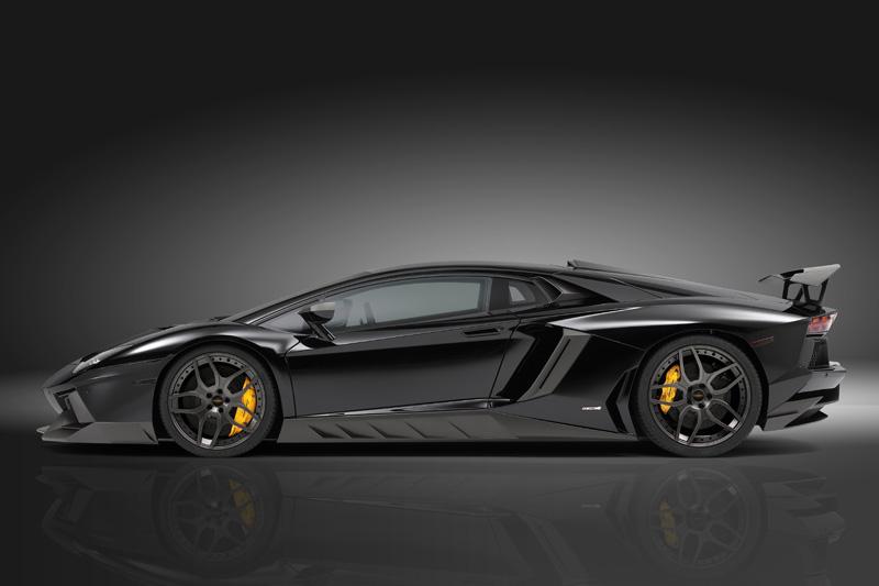 Novitec Lamborghini Aventador black side profile alloy wheels
