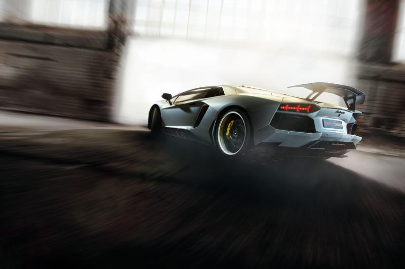 Novitec Lamborghini Aventador white drift