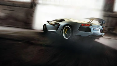 Novitec Lamborghini Aventador white drift
